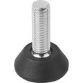 Kipp Levelling Foot Round M06X20, D=30, Polyamide, Comp:Steel K0674.3006X020